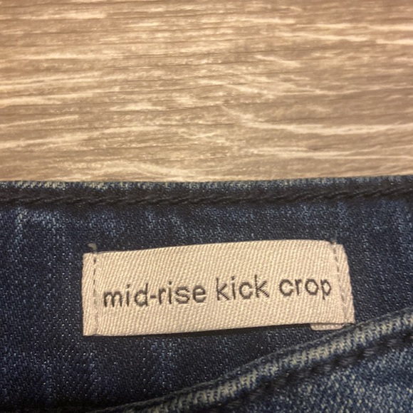 SOCIAL STANDARD BY SANCTUARY KICK CROP MID RISE JEANS SIZE 10 BLUE - Picture 7 of 16